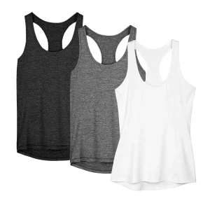3 Pcs Women Sport tank Tops Loose Yoga Tops Quick Dry Workout Sport Tops For Women Fitness Sport Yoga Shirt