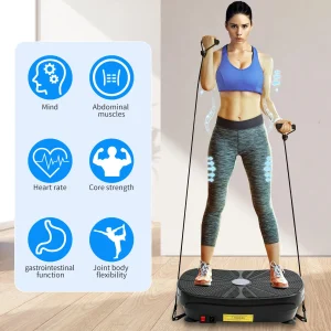 Vibration Plate Exercise Machine w/ Resistance Bands