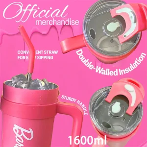Barbie 54 Oz Stainless Steel Straw Cup