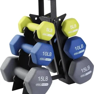 Neoprene Dumbbell Set with Rack